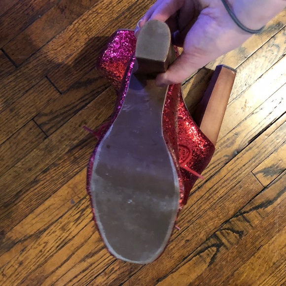 Jeffrey Campbell Red Glitter Lita Platform Booties - Picture 3 of 3